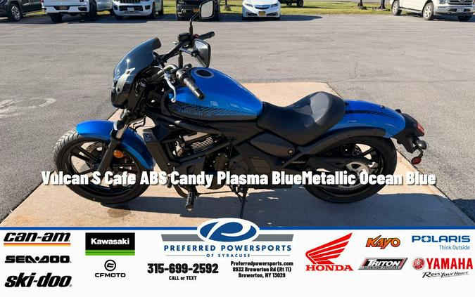 2026 Kawasaki Vulcan S Cafe ABS Candy Plasma Blue/Metallic Ocean Blue