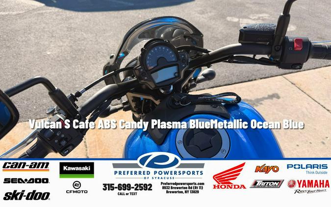 2026 Kawasaki Vulcan S Cafe ABS Candy Plasma Blue/Metallic Ocean Blue