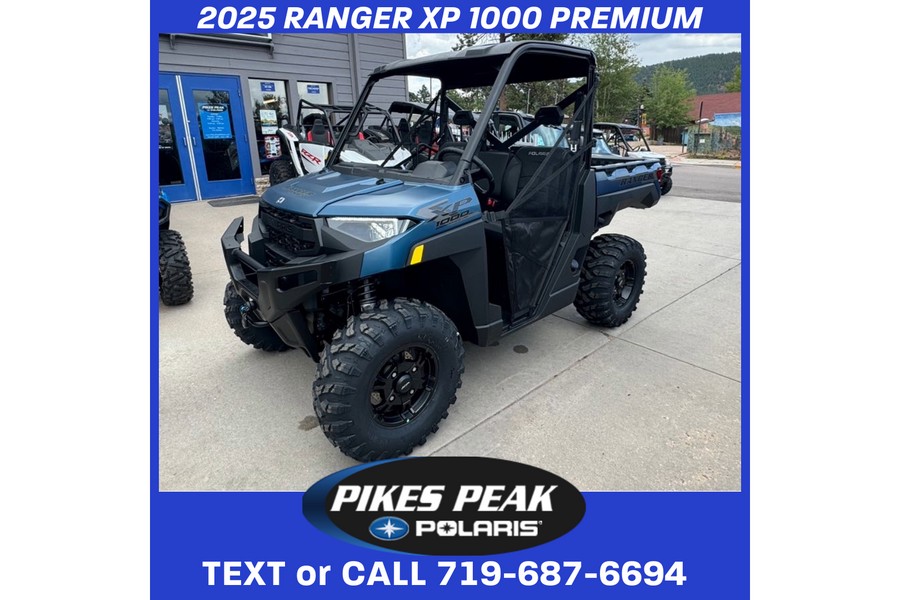 2025 Polaris Industries RANGER XP 1000 PREMIUM BLUE SLATE METALLIC SMOKE