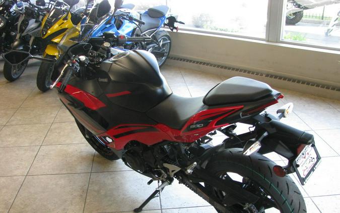 2024 Kawasaki Ninja® 500 ABS Passion Red/Metallic Flat Spark Black