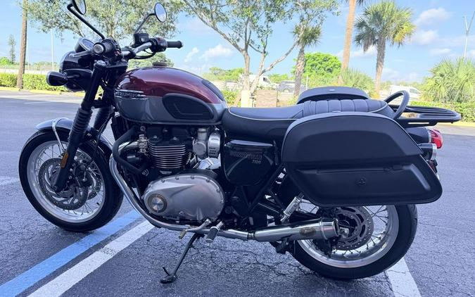 2023 Triumph Bonneville T120 Cordovan Red Silver Ice