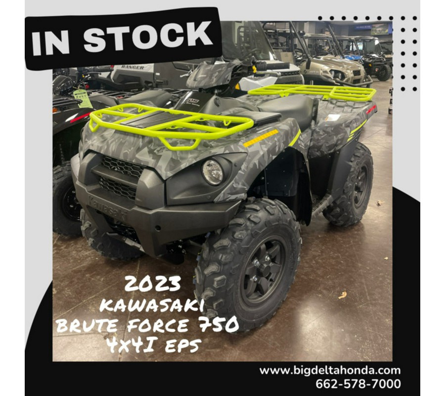 2023 Kawasaki Brute Force® 750 4x4i EPS Fragment Camo Gray