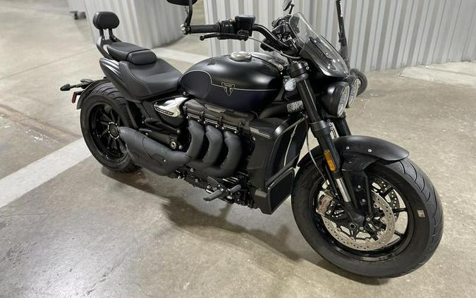 2025 Triumph Rocket 3 Storm GT Matte Sapphire Black and Satin Pacific Blue