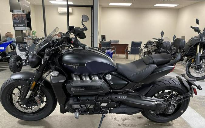 2025 Triumph Rocket 3 Storm GT Matte Sapphire Black and Satin Pacific Blue