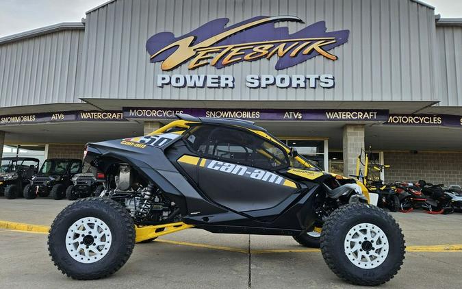 2024 Can-Am® Maverick R X RS with Smart-Shox Carbon Black & Neo Yellow