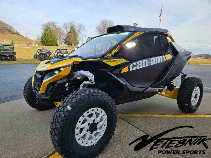 2024 Can-Am® Maverick R X RS with Smart-Shox Carbon Black & Neo Yellow