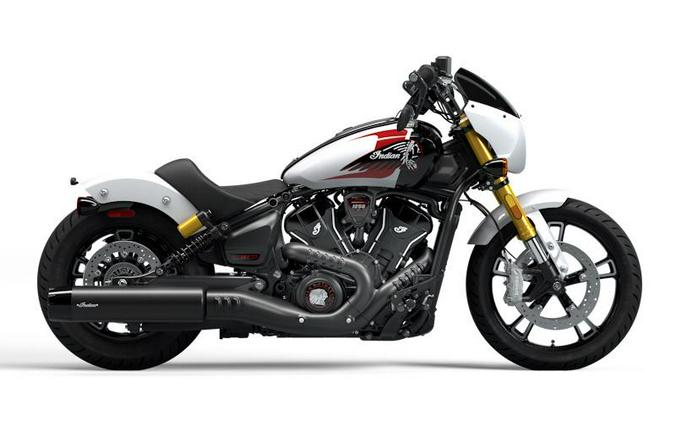 2025 Indian Motorcycle® 101 Scout® Ghost White Metallic with Graphics