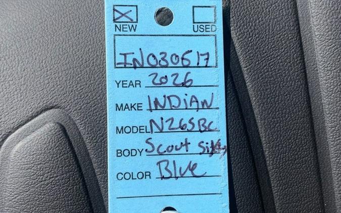 2026 Indian Scout Sixty Bobber Limited Storm Blue