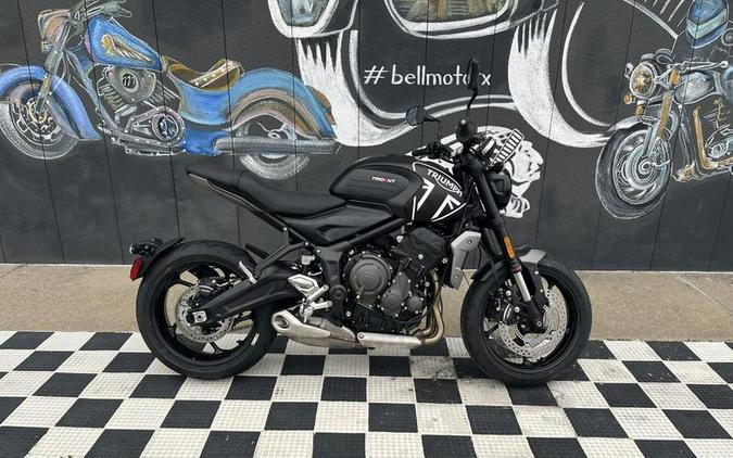 2024 Triumph Trident 660 Matte Jet Black/Matte Silver Ice