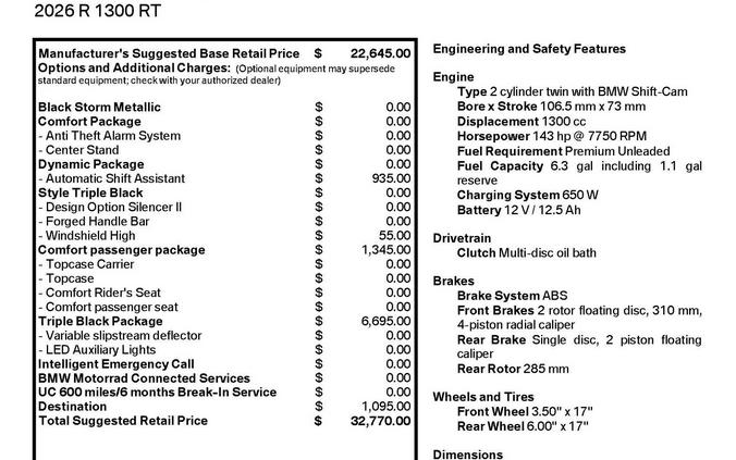 2026 BMW R1300RT