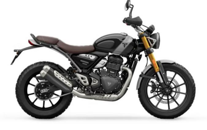 2024 Triumph Scrambler 400 X Phantom Black Silver Ice