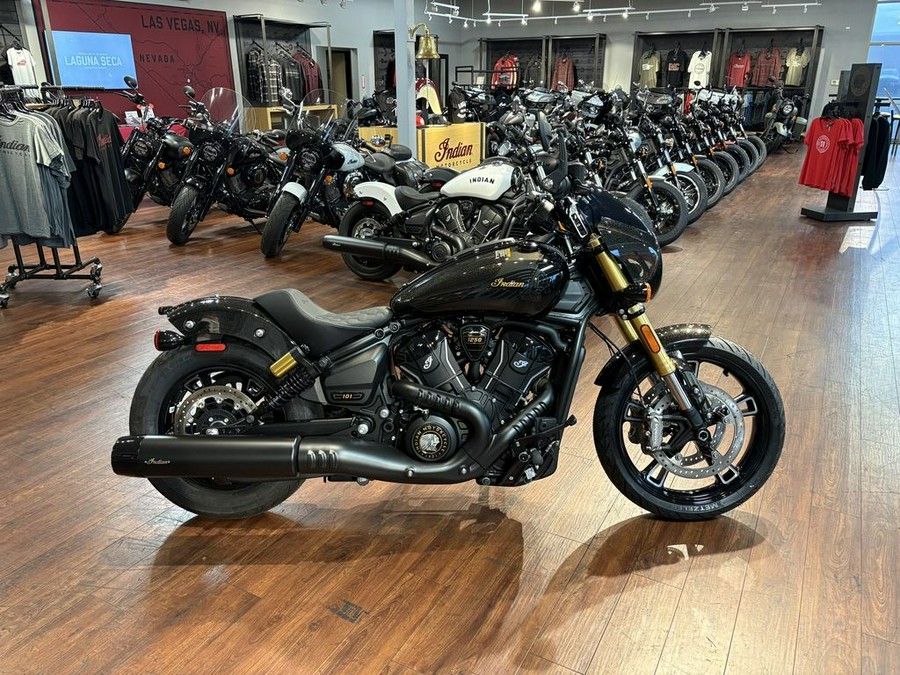 2026 Indian Motorcycle® 101 Scout® Black Crystal with Super Graphite