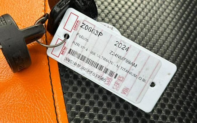 2024 Polaris® RZR XP 4 1000 ULTIMATE - M TITANIUM, O BLK Ultimate