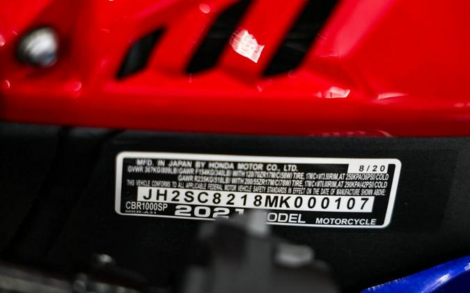 2021 Honda CBR1000RR-R Fireblade SP