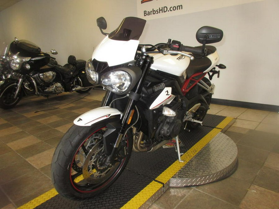 2018 Triumph Street Triple R Crystal White Metallic