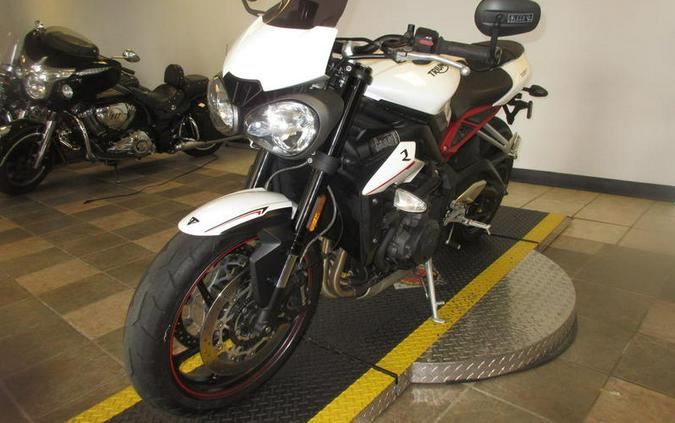 2018 Triumph Street Triple R Crystal White Metallic