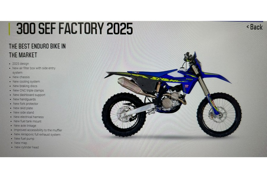 2025 Sherco SEF-F 300 Factory 4T (4-Stroke)