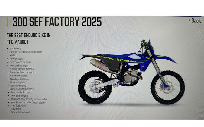 2025 Sherco SEF-F 300 Factory 4T (4-Stroke)