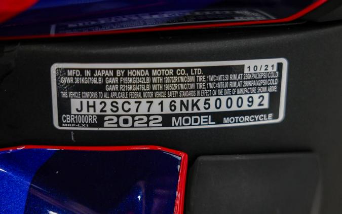 2022 Honda CBR1000RR