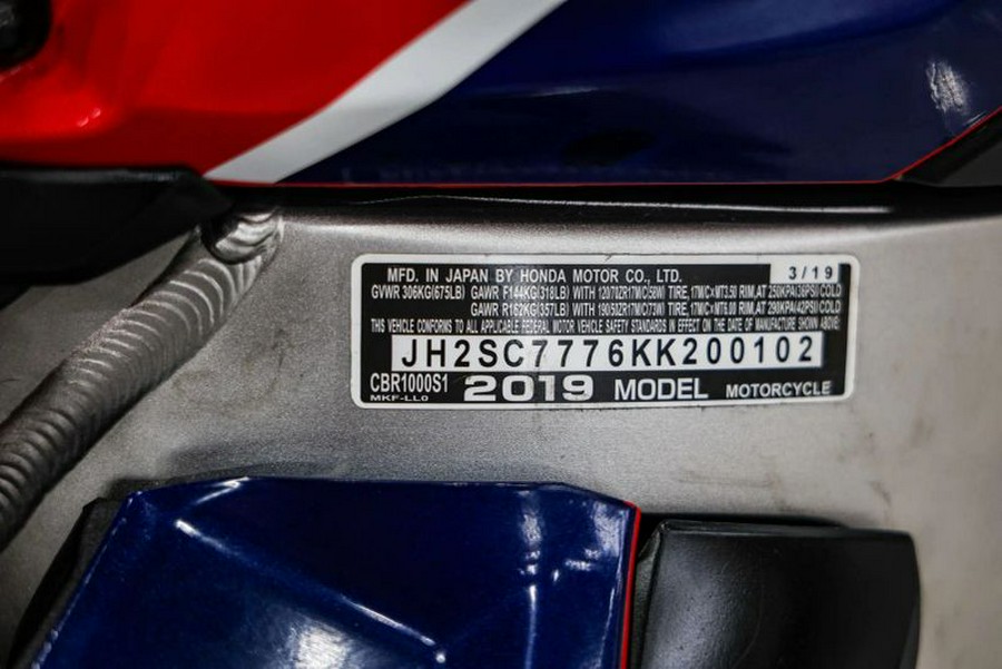 2019 Honda CBRR1000SA SP1