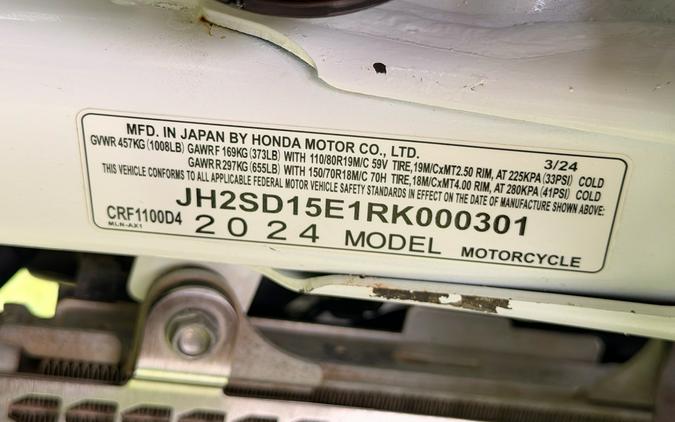 2024 Honda Africa Twin Adventure Sports ES DCT