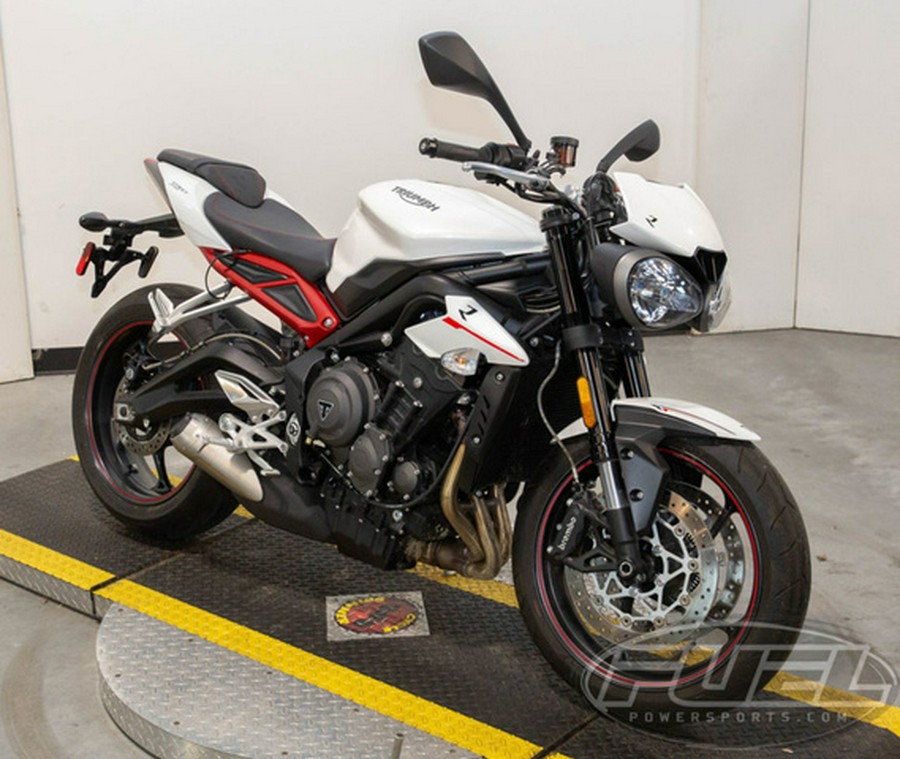2018 Triumph Street Triple R - Low Crystal White Metallic