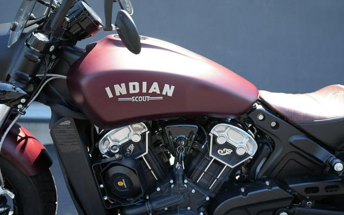 2022 Indian Motorcycle Scout Bobber ABS Maroon Metallic Smoke