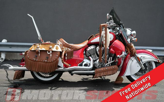 2019 Indian Motorcycle Chief Vintage Icon Series Patriot Red/Pearl White