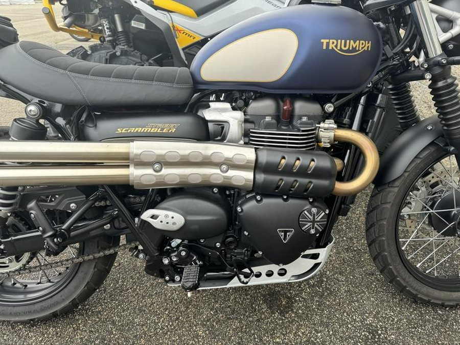 2022 Triumph Street Scrambler Gold Line Matte Pacific Blue