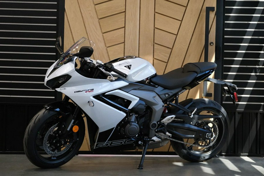 2025 Triumph Daytona 660 Snowdonia White/Sapphire Black 660 SNOWDONIA WHITE SAPPHIRE BLACK