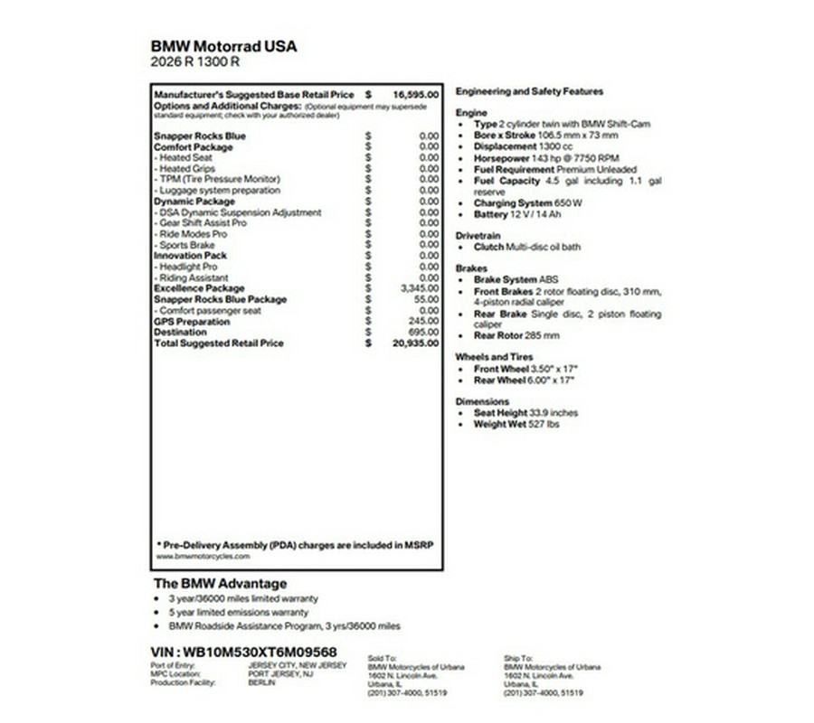 2026 BMW R 1300 R