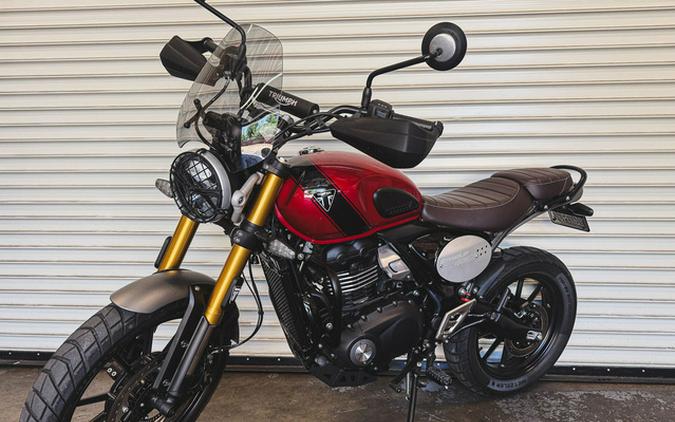 2024 Triumph Scrambler 400 X Carnival Red Phantom Black