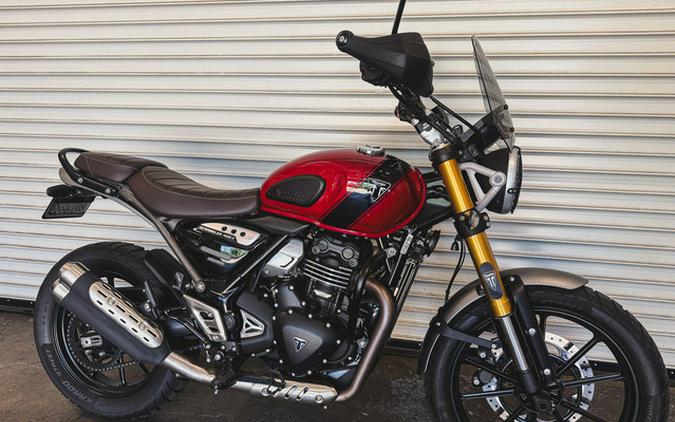 2024 Triumph Scrambler 400 X Carnival Red Phantom Black