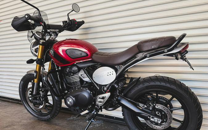 2024 Triumph Scrambler 400 X Carnival Red Phantom Black