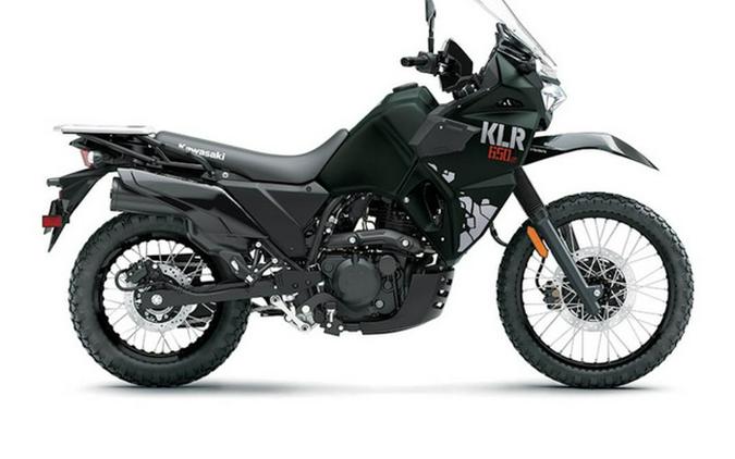 2025 Kawasaki KLR650 S Metallic Matte Old School Green Base