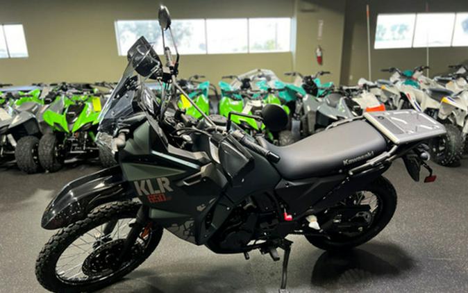 2025 Kawasaki KLR650 S Metallic Matte Old School Green ABS ABS