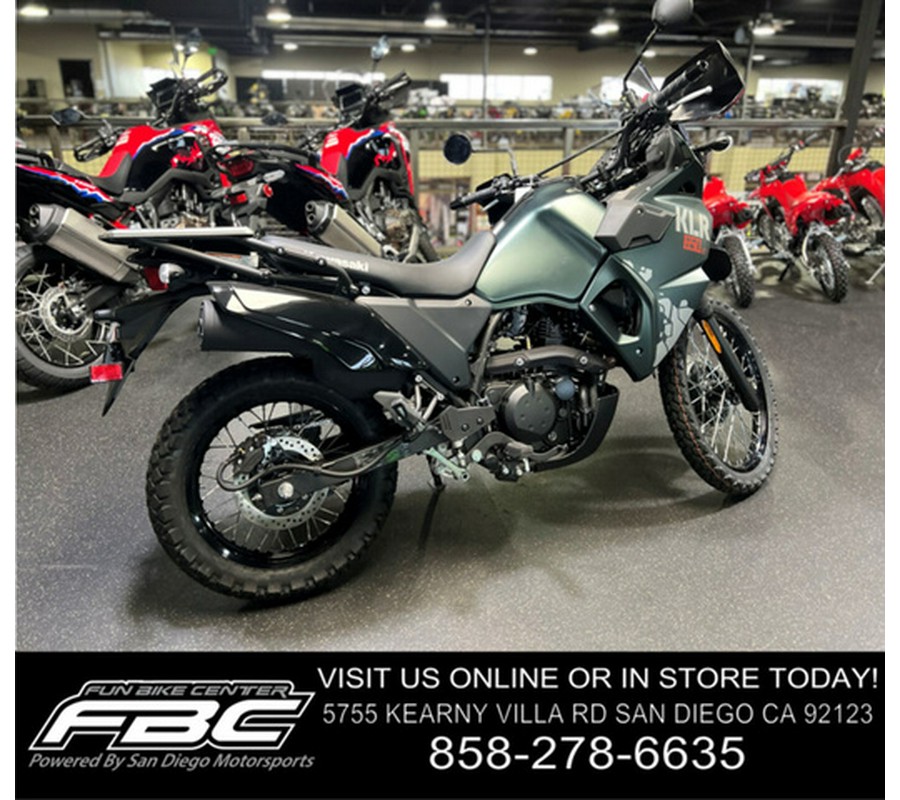 2025 Kawasaki KLR650 S Metallic Matte Old School Green ABS ABS