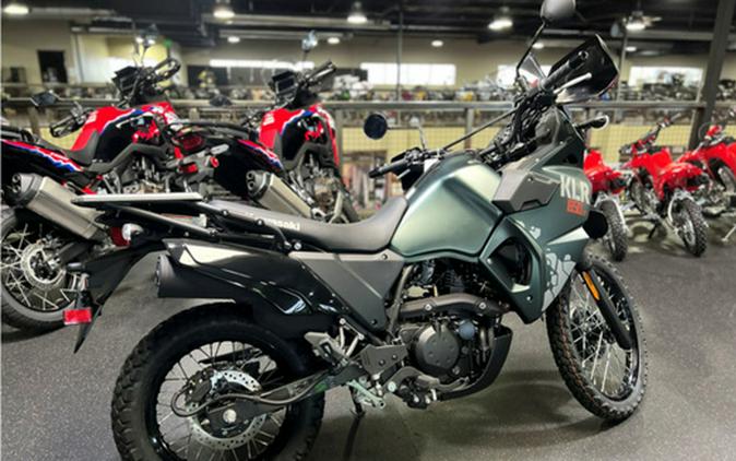 2025 Kawasaki KLR650 S Metallic Matte Old School Green ABS ABS
