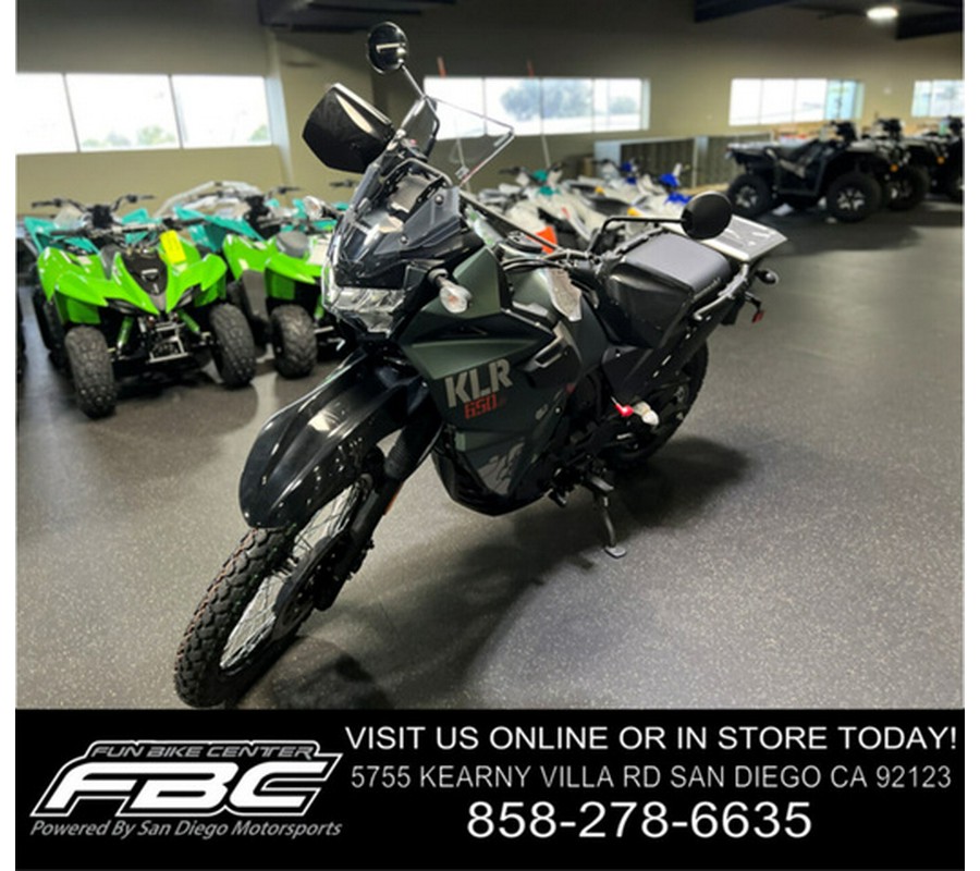 2025 Kawasaki KLR650 S Metallic Matte Old School Green ABS ABS