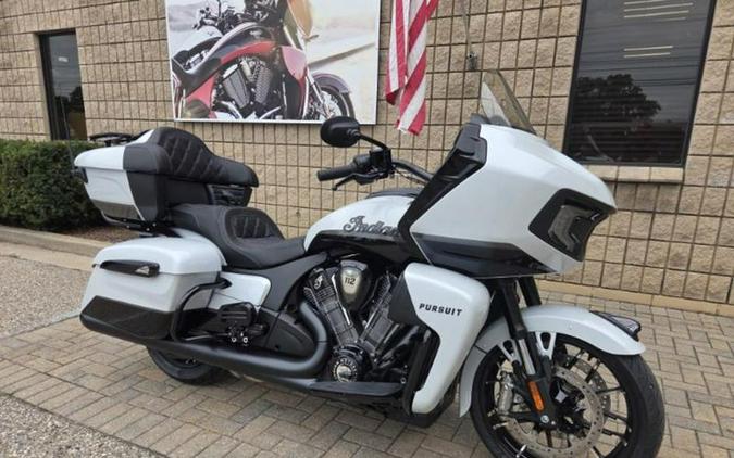 2026 Indian Motorcycle® Pursuit® Dark Horse® 112 Ghost White Metallic with Black Metallic