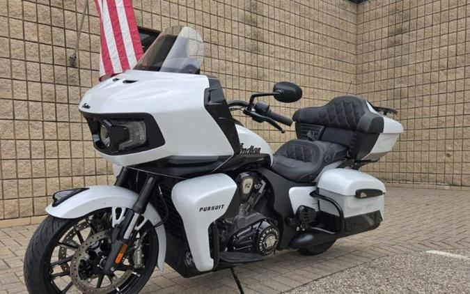 2026 Indian Motorcycle® Pursuit® Dark Horse® 112 Ghost White Metallic with Black Metallic