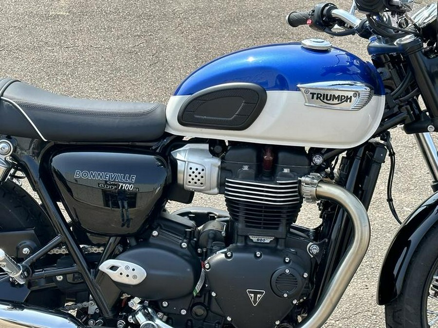 2022 Triumph Bonneville T100 Lucerne Blue/Fusion White