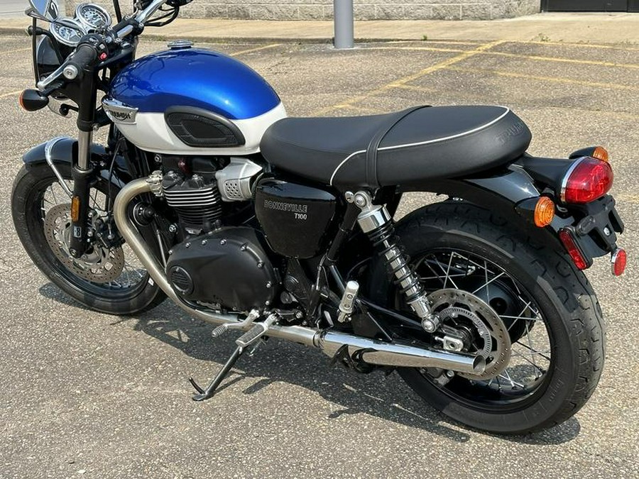 2022 Triumph Bonneville T100 Lucerne Blue/Fusion White