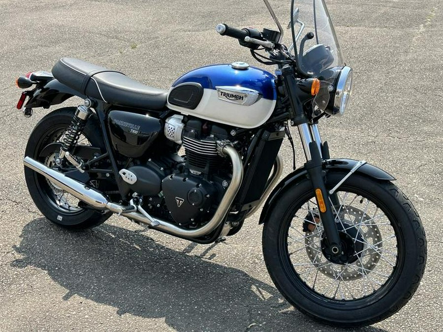 2022 Triumph Bonneville T100 Lucerne Blue/Fusion White