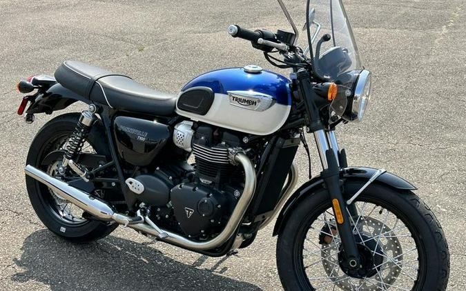 2022 Triumph Bonneville T100 Lucerne Blue/Fusion White