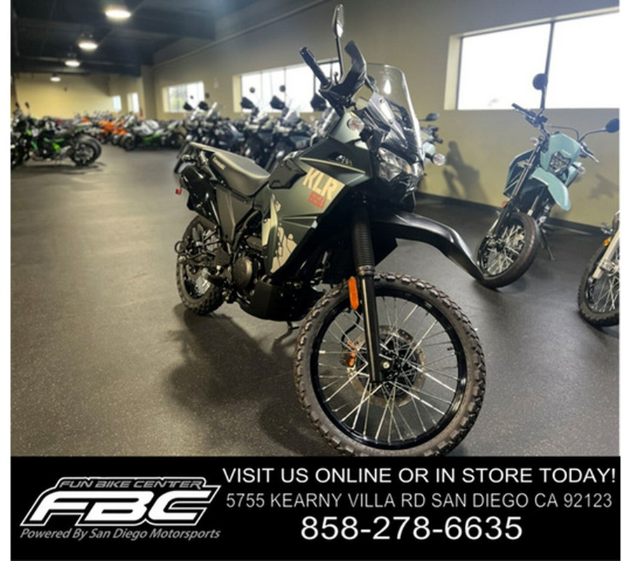 2025 Kawasaki KLR650 Metallic Matte Old School Green