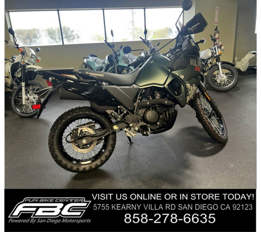 2025 Kawasaki KLR650 Metallic Matte Old School Green