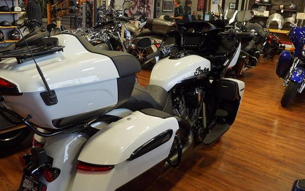 2025 Indian Motorcycle® Pursuit® Dark Horse® 112 w/PowerBand Audio Ghost White Metallic Crystal wit