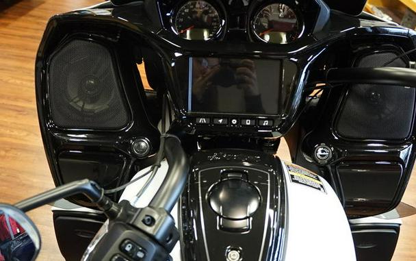 2025 Indian Motorcycle® Pursuit® Dark Horse® 112 w/PowerBand Audio Ghost White Metallic Crystal wit