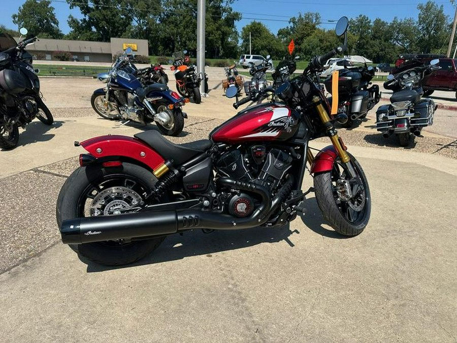 2025 Indian Motorcycle® 101 Scout® Sunset Red Metallic with Graphics